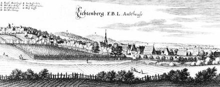 Merianstich von Lichtenberg Foto: Förderverein Burg Lichtenberg