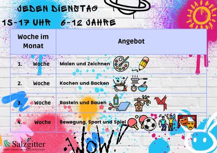 Jede Woche gibt es ein bestimmtes Programm. Macht gern mit und kommt vorbei!