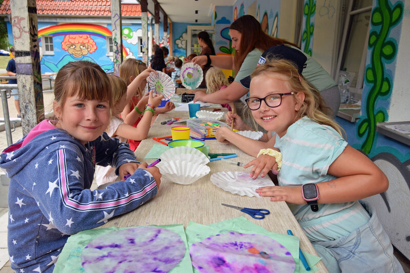 Die Kinder haben im sanierten KJT Graffiti viele Spielmöglichkeiten.