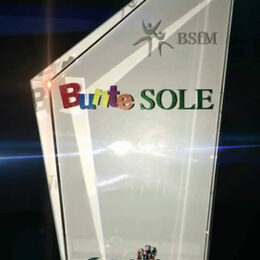 Der Pokal Bunte Sole der bei der Preisverleihung verliehen wird.