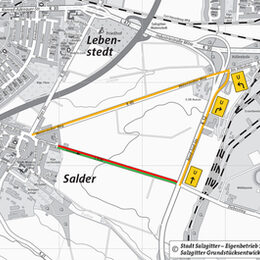 Eine Umleitung wird während der Baumaßnahme eingerichtet.