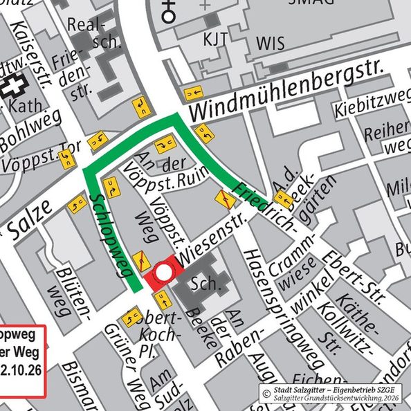 Grafik Umleitung Wiesenweg