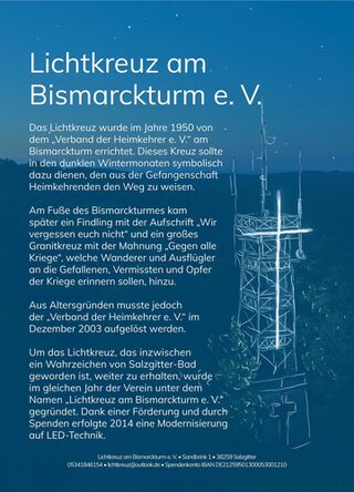 Lichtkreuz am Bismarckturm.